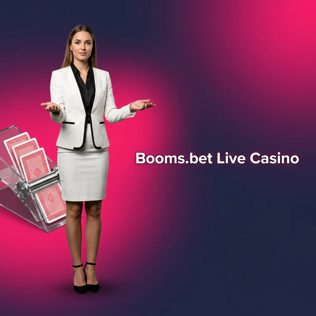 Live casino table with professional dealer streaming HD games including roulette, blackjack, baccarat, and live game shows.