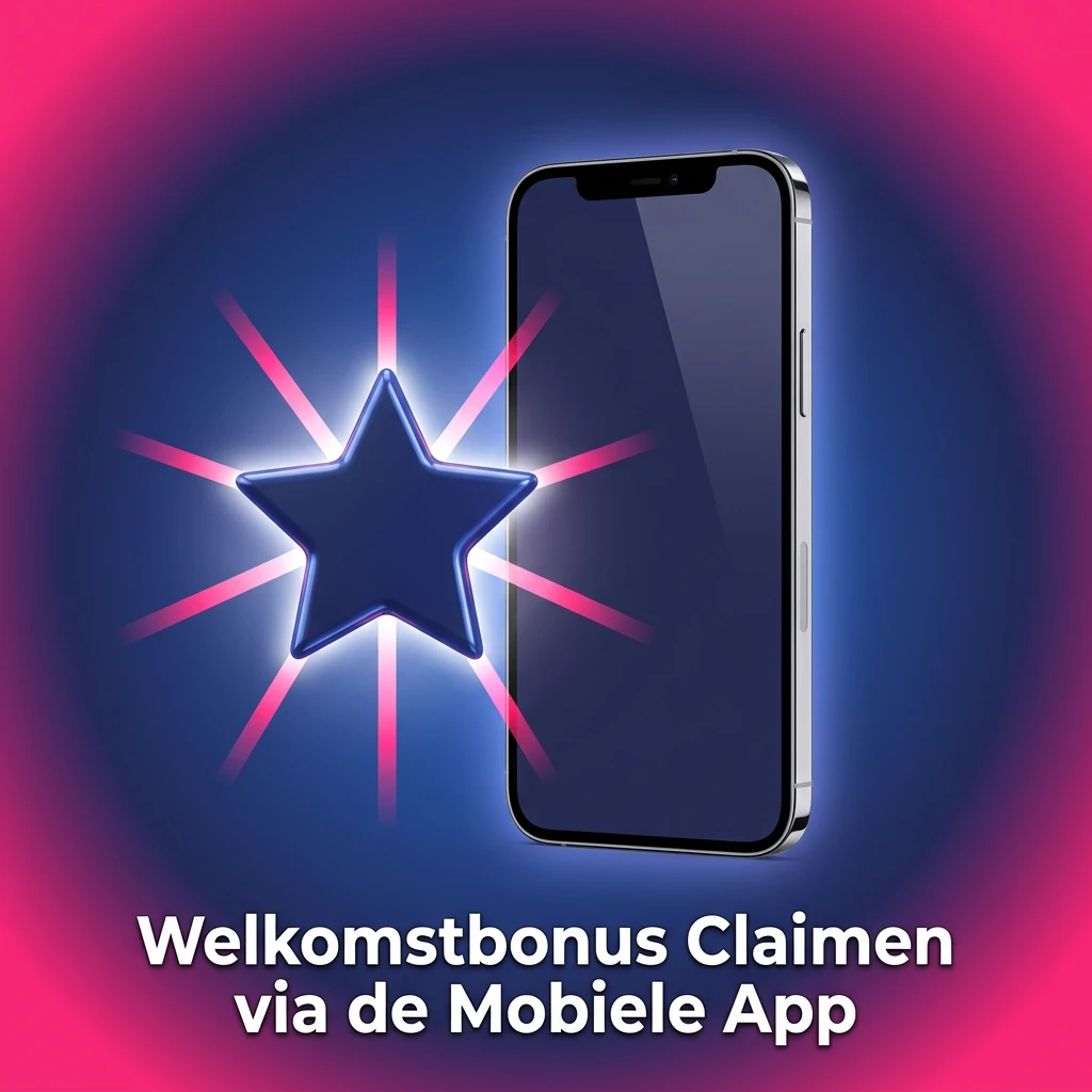 Booms.bet mobiele app op smartphone met welkomstbonus claimen via casino- en sportfuncties