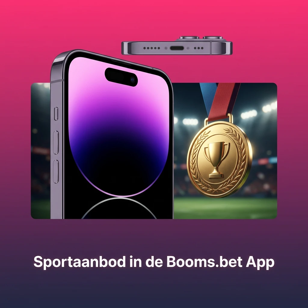 Sports betting options in Booms.bet app including football, tennis, basketball, MMA, Formula 1, and esports
