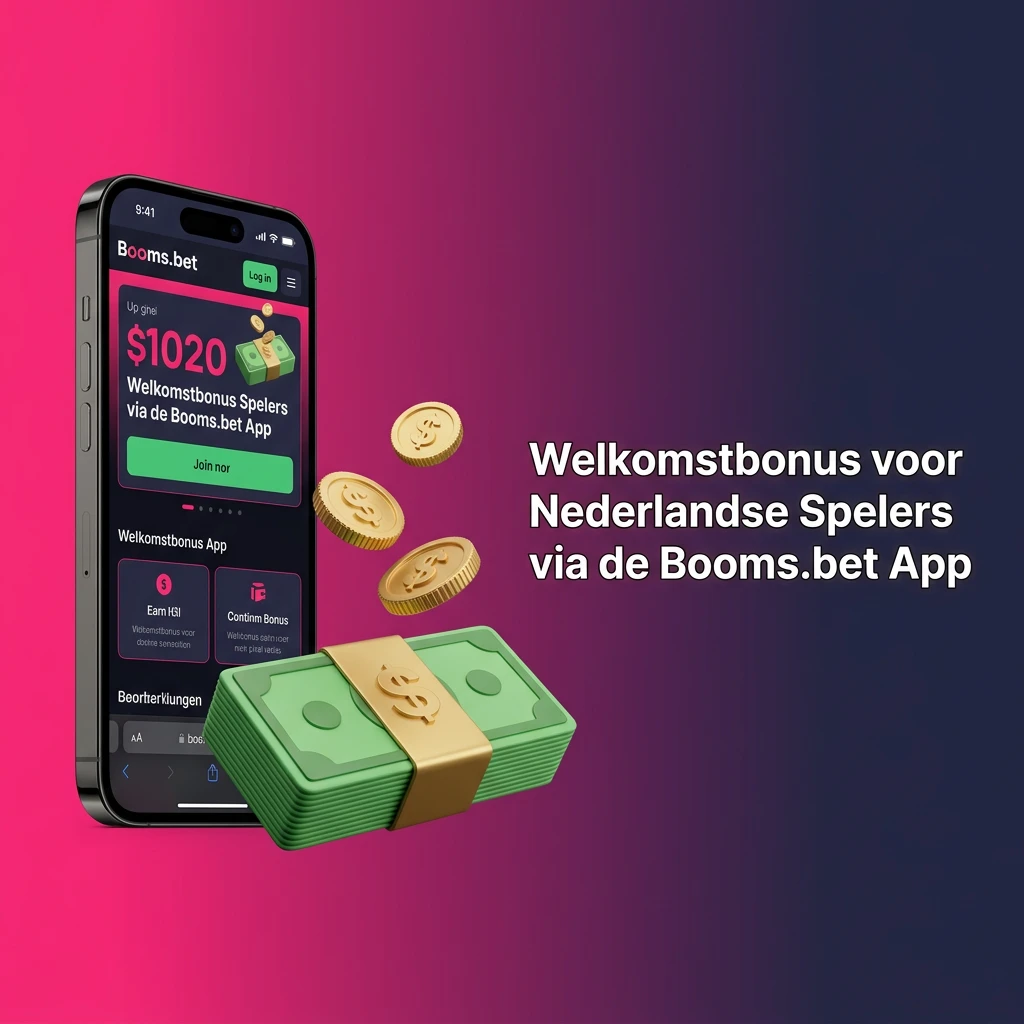 Booms.bet app welkomstbonus tabel voor Nederlandse spelers: casino tot €1500 + 150 FS en sportbonus tot €500
